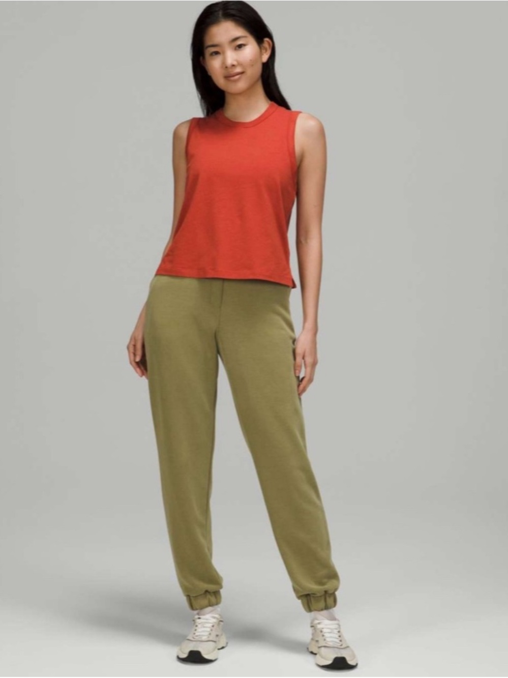 Lululemon Athletica Softstreme Relaxed High Rise Bronze Green Jogger Pants Sz 6